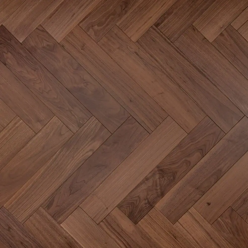 Black Walnut Herringbone — Prime · UV Oiled