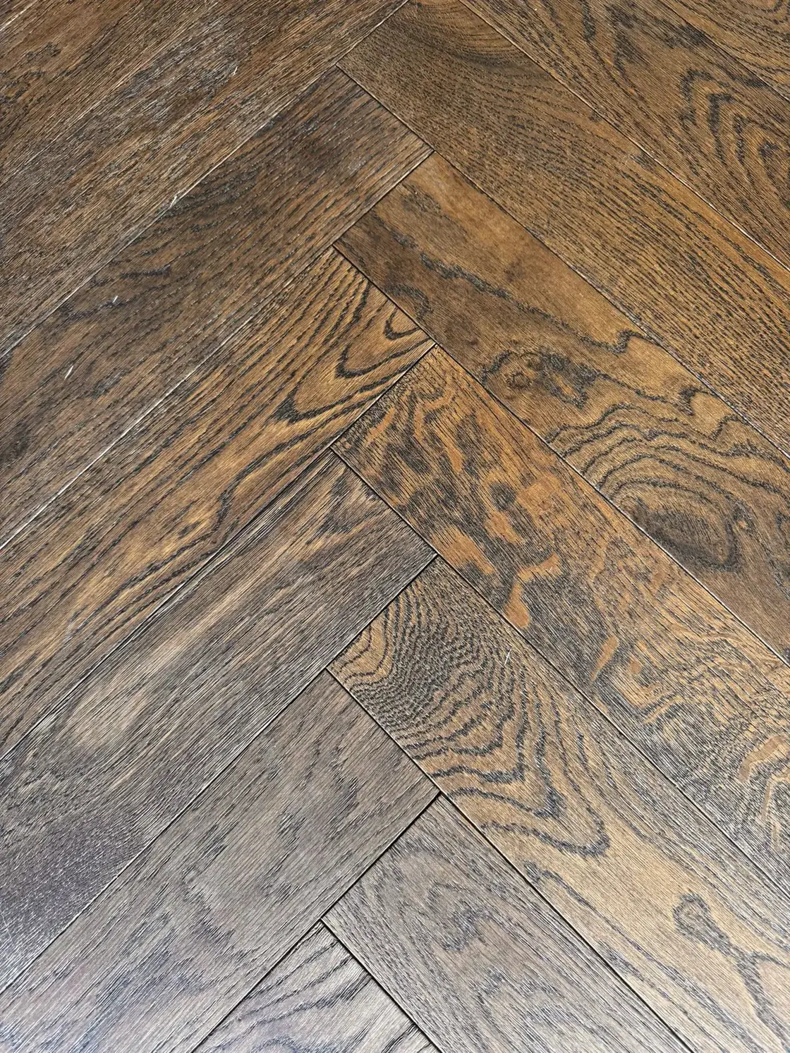 Dark Brown Herringbone — Oiled