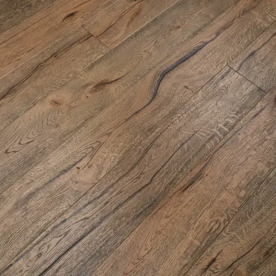 Dark Brown Long Plank — Distressed