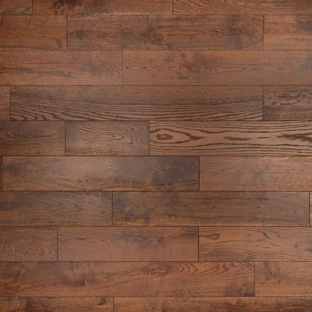 Smoked Oak Long Plank — Brushed Matt Lacquered