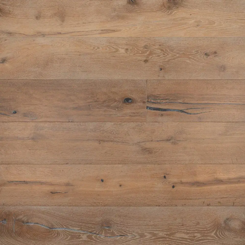 Smoked White Long Plank — Distressed · Smoked Finish