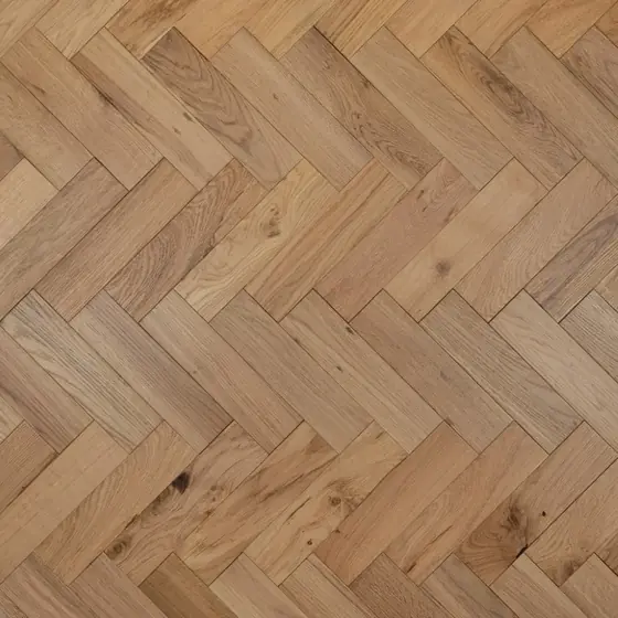 Natural Oak Herringbone — Brushed Matt Lacquered